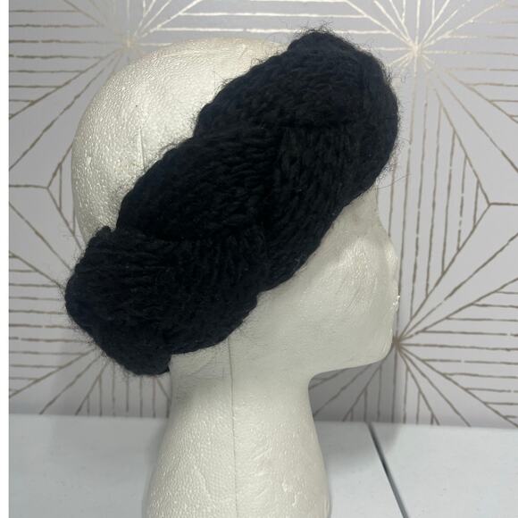 Nardi Tagliaferri Blk Head Wrap Headband Alpaca Virgin Wool Ear Warmer Italy $65 - Picture 3 of 7